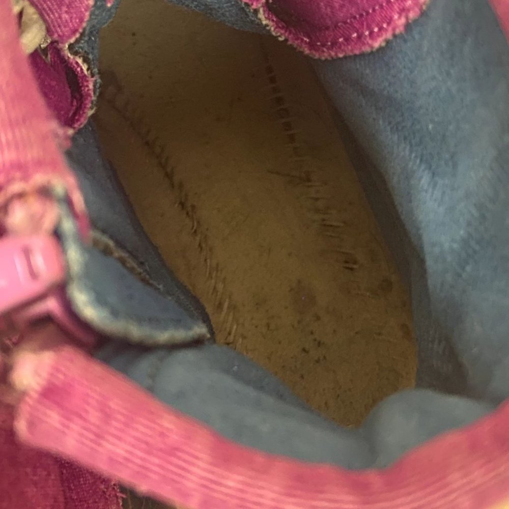 Sperry Saltwater Duck Boot Girls Size 1 Pink Black Lace Up - Picture 9 of 9